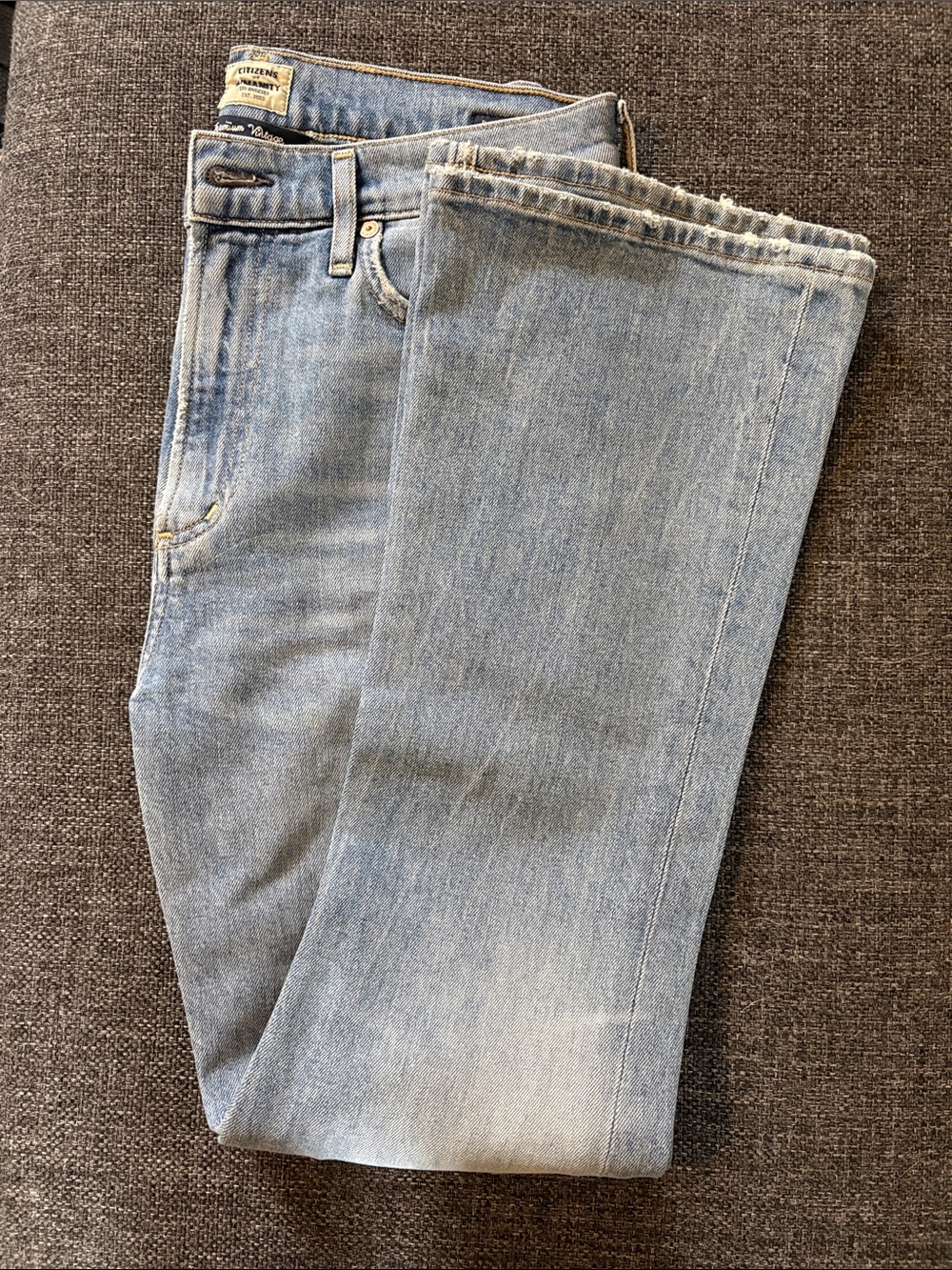 Citizens Of Humanity Light Blue Wide-Leg Jeans Demy fly zipper